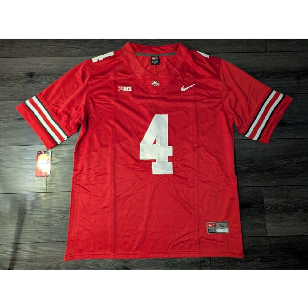 🚨 Jeremiah Smith #4 Red Scarlet Ohio State Buckeyes 🏈Jersey Stitched XL